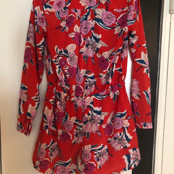 Red Floral Romper - Picture 3 of 5